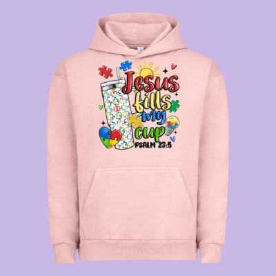 Autism Jesus Fills My Cup Urban Hoodie Designed By Maliassmallbusiness