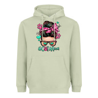 Matcha cat mom messy bun Heavyweight Hoodie - Zillion Design Studio