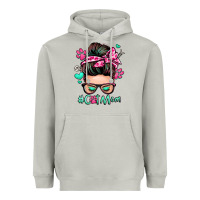 Moon Dust cat mom messy bun Heavyweight Hoodie - Zillion Design Studio