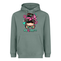 Sage cat mom messy bun Heavyweight Hoodie - Zillion Design Studio
