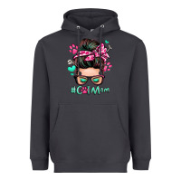 Smoke cat mom messy bun Heavyweight Hoodie - Zillion Design Studio