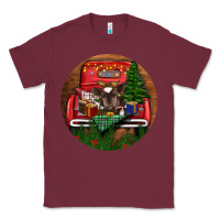 Burgundy Baby Cow Christmas Classic Tee - RanaPortraitStore