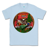 Dusty Blue Baby Cow Christmas Classic Tee - RanaPortraitStore