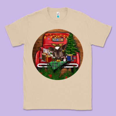 Baby Cow Christmas Classic Tee Designed By Ranaportraitstore