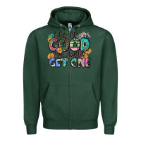 Sports Green life is good you should get one Zipper Hoodie - Zillion Design Studio