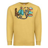 Antique Gold love nurse Premium Sweatshirt - CowhideDigitalArt