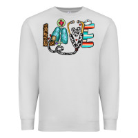 Dove Grey love nurse Premium Sweatshirt - CowhideDigitalArt