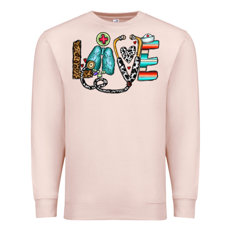Love Nurse Premium Sweatshirt by CowhideDigitalArt | Teevron
