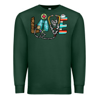 Sports Green love nurse Premium Sweatshirt - CowhideDigitalArt