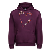 Mauve Wine custom heart stethoscope Urban Hoodie - MaliasSmallBusiness