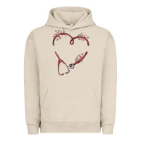 Pigment French Oak custom heart stethoscope Urban Hoodie - MaliasSmallBusiness
