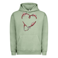 Pigment Oil Green custom heart stethoscope Urban Hoodie - MaliasSmallBusiness