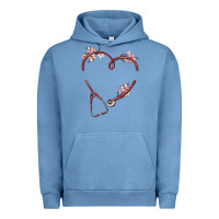 Pigment Pebble Blue custom heart stethoscope Urban Hoodie - MaliasSmallBusiness