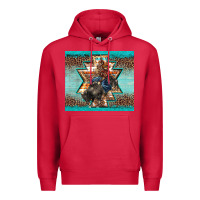 Cardinal western rodeo bullfighter Aztec leopard turquoise Premium Hoodie - BarkalooDesign