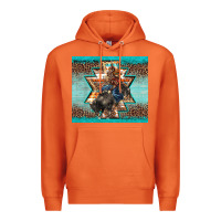Carrot western rodeo bullfighter Aztec leopard turquoise Premium Hoodie - BarkalooDesign