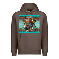 Coffee western rodeo bullfighter Aztec leopard turquoise Premium Hoodie - BarkalooDesign