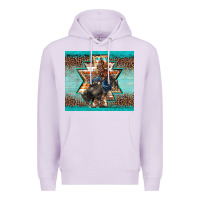Lilac western rodeo bullfighter Aztec leopard turquoise Premium Hoodie - BarkalooDesign