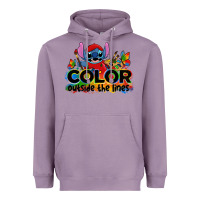 Lavender color outside the lines autism stitch Heavyweight Hoodie - Zillion Design Studio