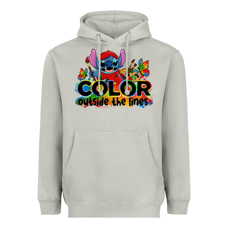 Color Outside The Lines Autism Stitch Heavyweight Hoodie by Zillion Design Studio | Teevron