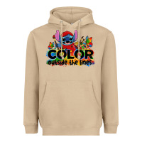 Mushroom color outside the lines autism stitch Heavyweight Hoodie - Zillion Design Studio
