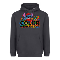 Smoke color outside the lines autism stitch Heavyweight Hoodie - Zillion Design Studio