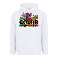 White color outside the lines autism stitch Heavyweight Hoodie - Zillion Design Studio