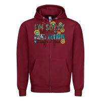Burgundy i'm sorry for the mean hurtful things i said Zipper Hoodie - Zillion Design Studio