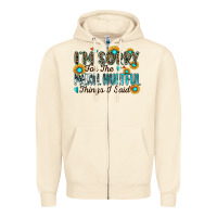 Sandshell i'm sorry for the mean hurtful things i said Zipper Hoodie - Zillion Design Studio