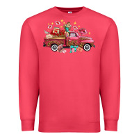 Cardinal valentine's day truck photography love side view Premium Sweatshirt - FaDigitalArtStudio