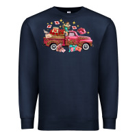 Navy valentine's day truck photography love side view Premium Sweatshirt - FaDigitalArtStudio