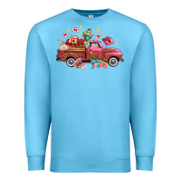 Ocean Blue valentine's day truck photography love side view Premium Sweatshirt - FaDigitalArtStudio