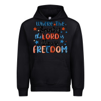 Black where the spirit of the lord is there is freedom Urban Hoodie - MaliasSmallBusiness
