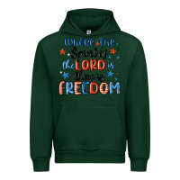 Forest Green where the spirit of the lord is there is freedom Urban Hoodie - MaliasSmallBusiness