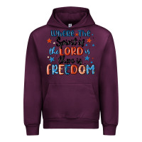 Mauve Wine where the spirit of the lord is there is freedom Urban Hoodie - MaliasSmallBusiness