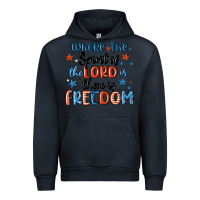 Navy where the spirit of the lord is there is freedom Urban Hoodie - MaliasSmallBusiness