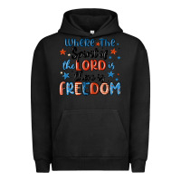 Pigment Black where the spirit of the lord is there is freedom Urban Hoodie - MaliasSmallBusiness