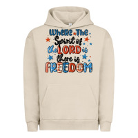 Pigment French Oak where the spirit of the lord is there is freedom Urban Hoodie - MaliasSmallBusiness