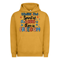 Pigment Peanut Butter where the spirit of the lord is there is freedom Urban Hoodie - MaliasSmallBusiness