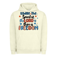 Pigment Pistachio where the spirit of the lord is there is freedom Urban Hoodie - MaliasSmallBusiness