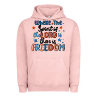 Pigment Salmon where the spirit of the lord is there is freedom Urban Hoodie - MaliasSmallBusiness