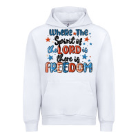 White where the spirit of the lord is there is freedom Urban Hoodie - MaliasSmallBusiness