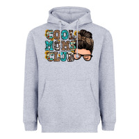 Heather Grey cool moms club messy bun Heavyweight Hoodie - Zillion Design Studio