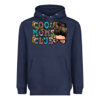 Navy cool moms club messy bun Heavyweight Hoodie - Zillion Design Studio