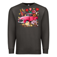 Smoke valentine's day truck farm animals Premium Sweatshirt - FaDigitalArtStudio