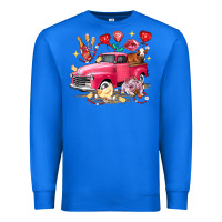 Valentine's Day Truck Farm Animals Premium Sweatshirt | Teevron