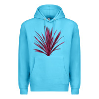 Ocean Blue Pink Cordyline Premium Hoodie - LillyAllenDesigns