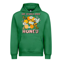 Emerald she works hard for the honey Urban Hoodie - MaliasSmallBusiness