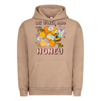 Pigment Burro she works hard for the honey Urban Hoodie - MaliasSmallBusiness