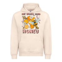 Sandshell she works hard for the honey Urban Hoodie - MaliasSmallBusiness