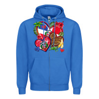 True Royal dominican republic  hearts Zipper Hoodie - texasbilliewilder